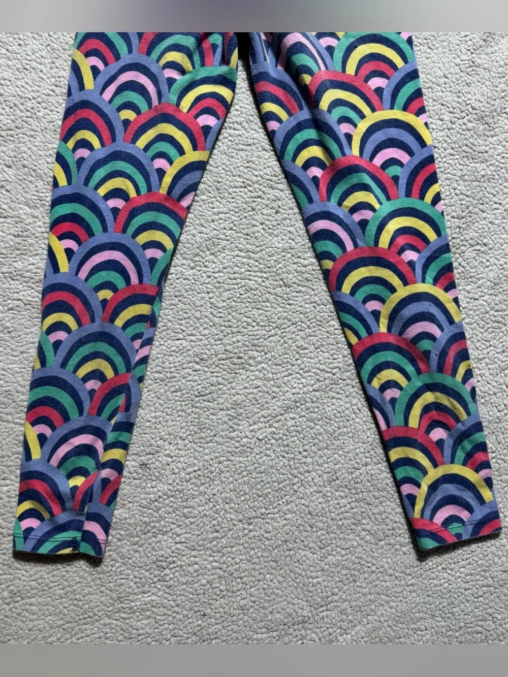 Mini Boden Girls 8-9Y Multicolor Rainbow Print Stretch Waist Sleepwear Casual